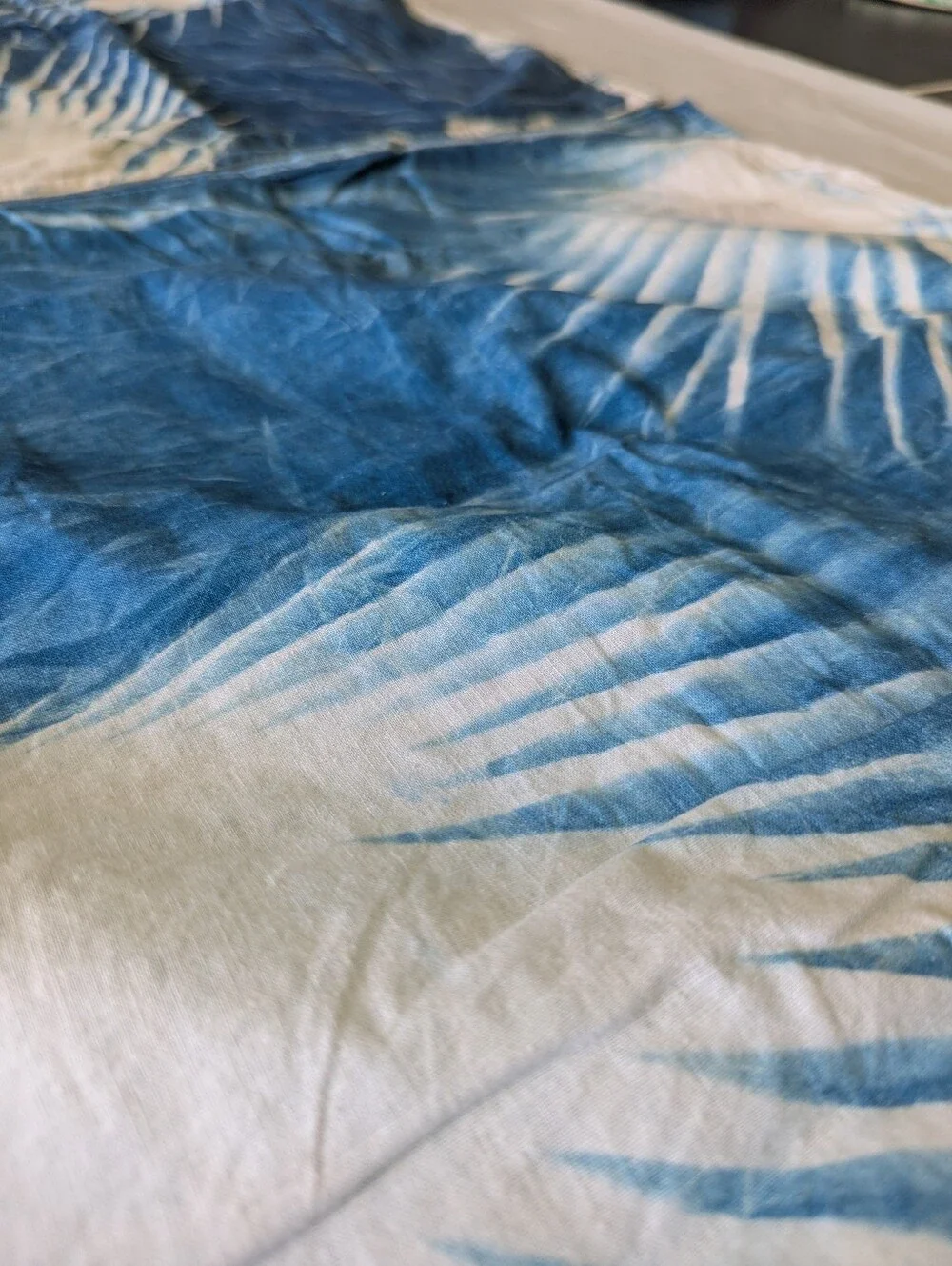 Set Of 2 Cyanotype Palm Pillow Covers